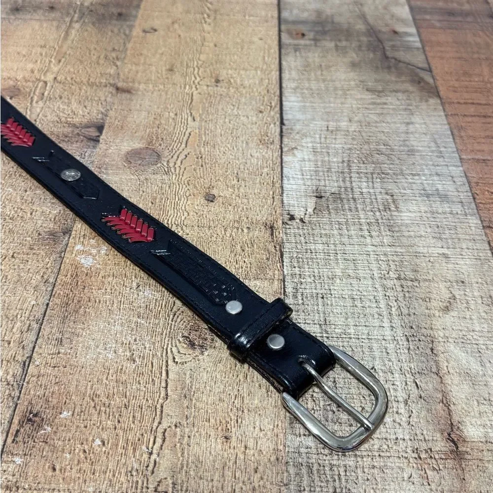 D&D farm and ranch youth‎ western black leather belt 26